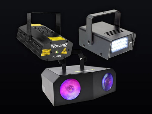 Clubpakket met laser, stroboscoop en discolamp